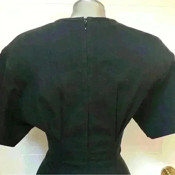 Isabel Marant Dress Mini Baddie Crew Neck  Short Sleeve Linen Blend Black - Picture 7 of 12